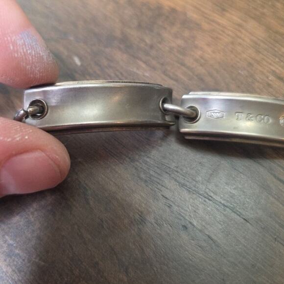 Men’s Tiffany & Co. NY 1837 Silver 925 & Titanium Midnight Link ID Bracelet 8.5” - Picture 14 of 16